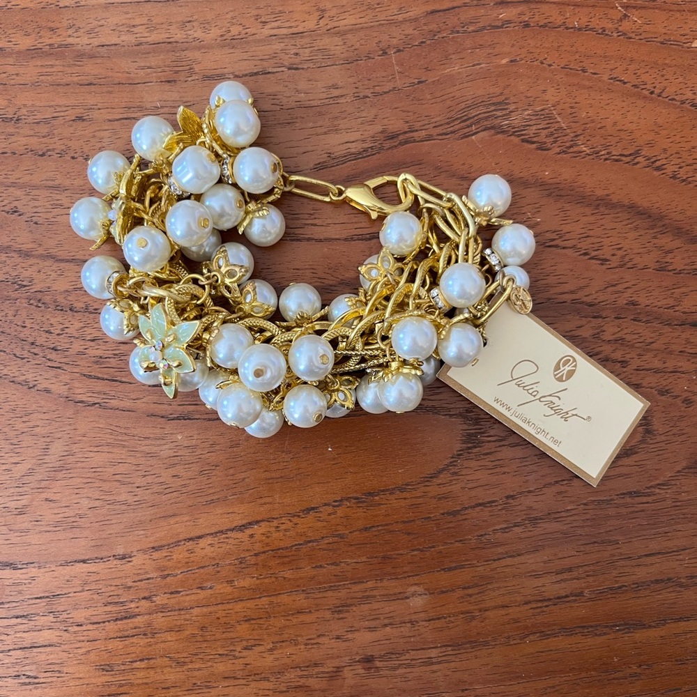 Gold and Pearl Bracelet by Julia Knight